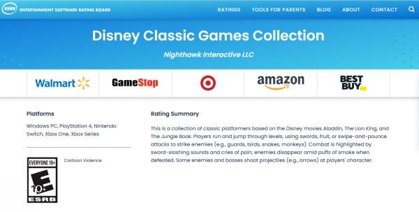 Disney готовит сборник с ремастерами классических платформеров - коллекция засветилась на сайте ESRB