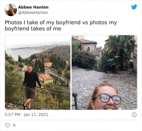 Как девушки фотографируют своих парней vs. как парни фотографируют своих девушек (25 фото)
